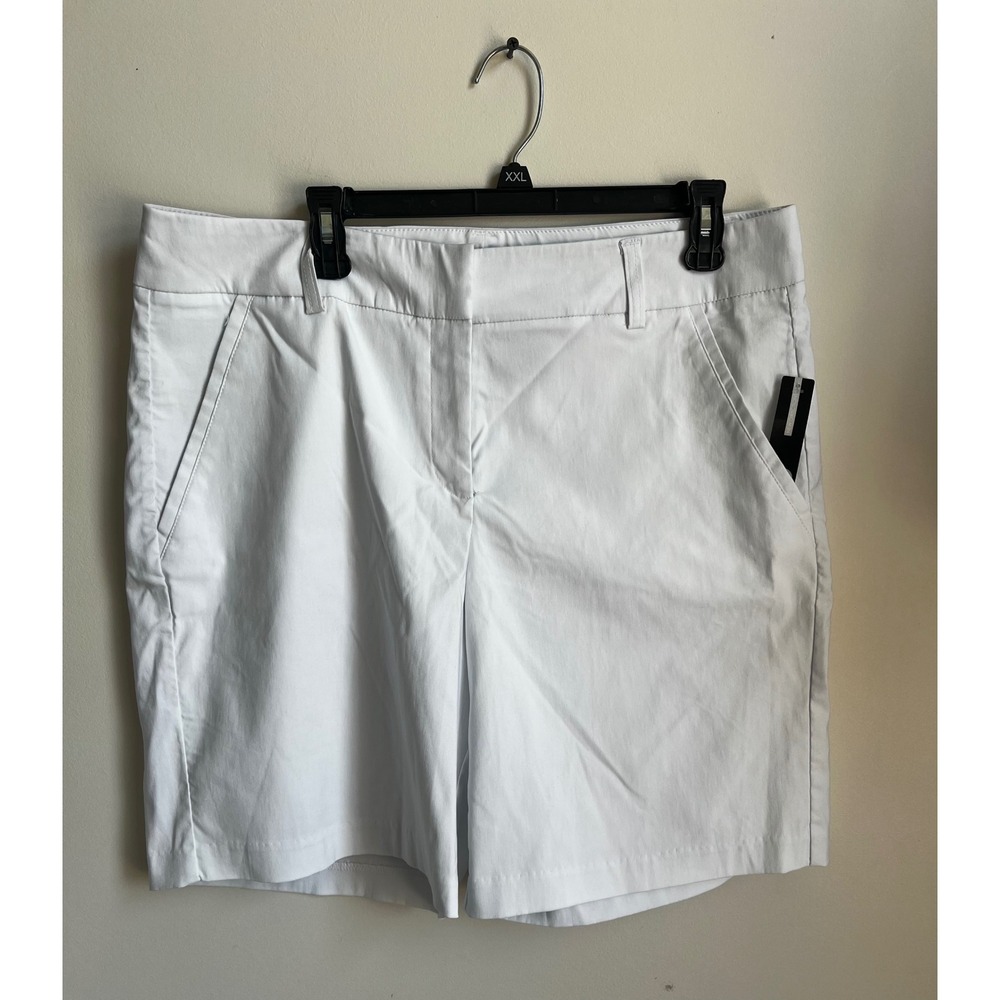 New Directions Womens White Golf Shorts Size 14 Optic White NWT